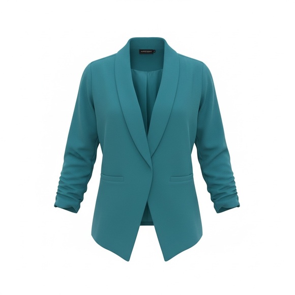 Mint Limit Elegant Teal Women's Blazer Large - Picture 4 of 7
